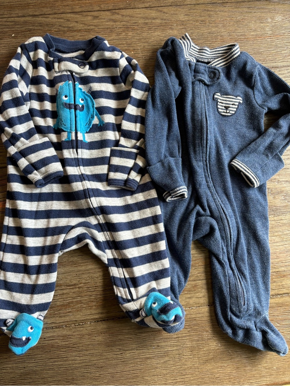 Carter’s Blue Baby Boy Footie Sleeper Pajama Set NB